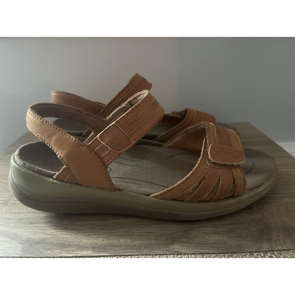 Orthofeet Paloma Sandals Womens 7.5 B Med Camel Brown Orthopedic Comfort O1